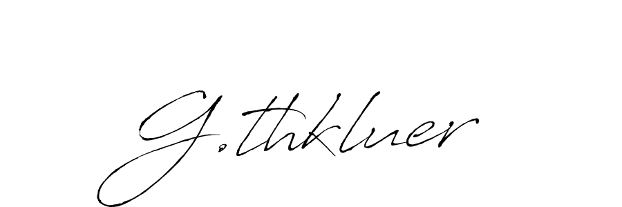 The best way (Antro_Vectra) to make a short signature is to pick only two or three words in your name. The name G.thkluer include a total of six letters. For converting this name. G.thkluer signature style 6 images and pictures png