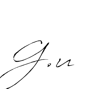 How to Draw G.u signature style? Antro_Vectra is a latest design signature styles for name G.u. G.u signature style 6 images and pictures png