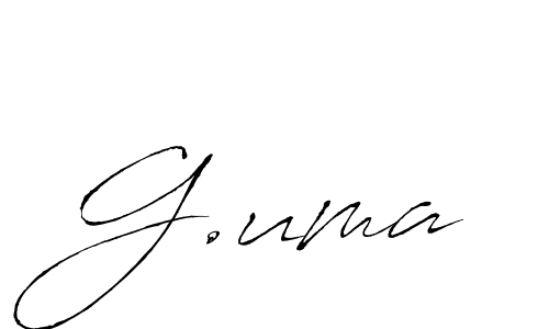 The best way (Antro_Vectra) to make a short signature is to pick only two or three words in your name. The name G.uma include a total of six letters. For converting this name. G.uma signature style 6 images and pictures png