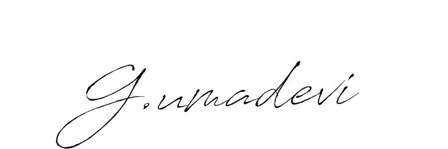 The best way (Antro_Vectra) to make a short signature is to pick only two or three words in your name. The name G.umadevi include a total of six letters. For converting this name. G.umadevi signature style 6 images and pictures png