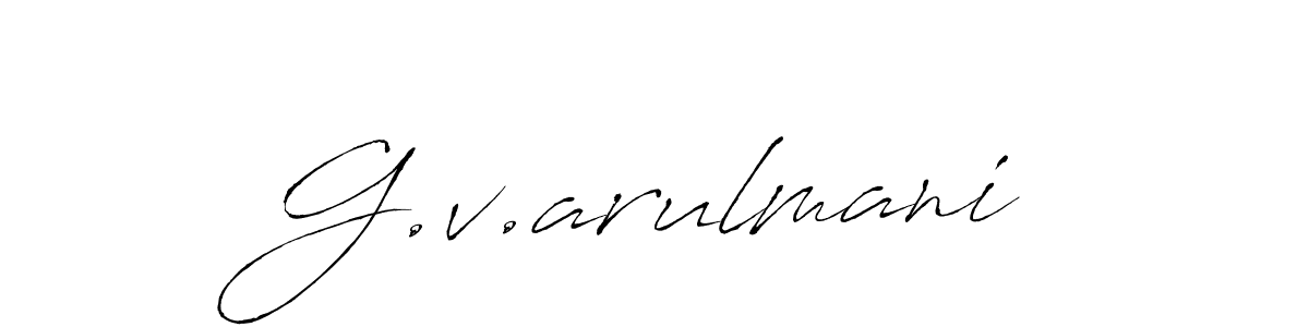 How to make G.v.arulmani signature? Antro_Vectra is a professional autograph style. Create handwritten signature for G.v.arulmani name. G.v.arulmani signature style 6 images and pictures png
