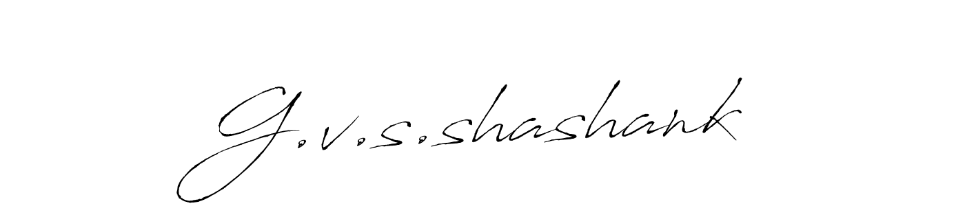 Design your own signature with our free online signature maker. With this signature software, you can create a handwritten (Antro_Vectra) signature for name G.v.s.shashank. G.v.s.shashank signature style 6 images and pictures png