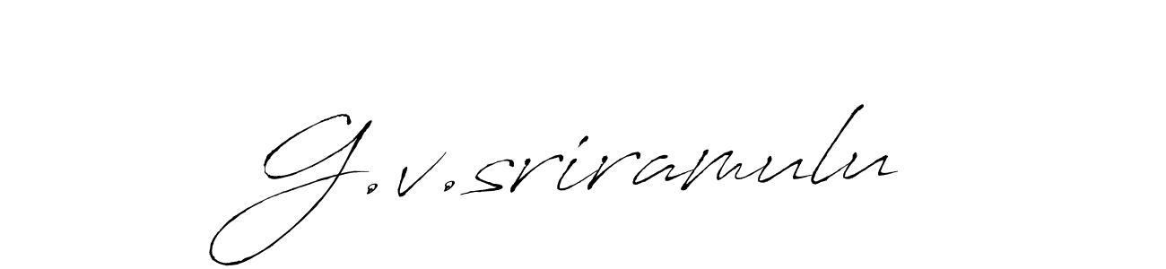 How to make G.v.sriramulu signature? Antro_Vectra is a professional autograph style. Create handwritten signature for G.v.sriramulu name. G.v.sriramulu signature style 6 images and pictures png