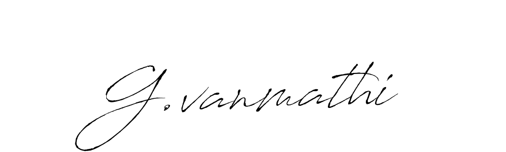 G.vanmathi stylish signature style. Best Handwritten Sign (Antro_Vectra) for my name. Handwritten Signature Collection Ideas for my name G.vanmathi. G.vanmathi signature style 6 images and pictures png