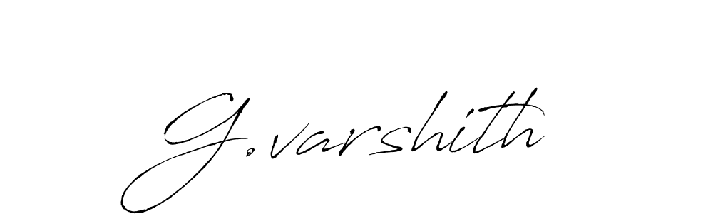 Make a beautiful signature design for name G.varshith. With this signature (Antro_Vectra) style, you can create a handwritten signature for free. G.varshith signature style 6 images and pictures png