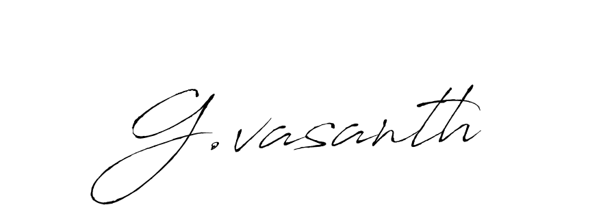 Use a signature maker to create a handwritten signature online. With this signature software, you can design (Antro_Vectra) your own signature for name G.vasanth. G.vasanth signature style 6 images and pictures png