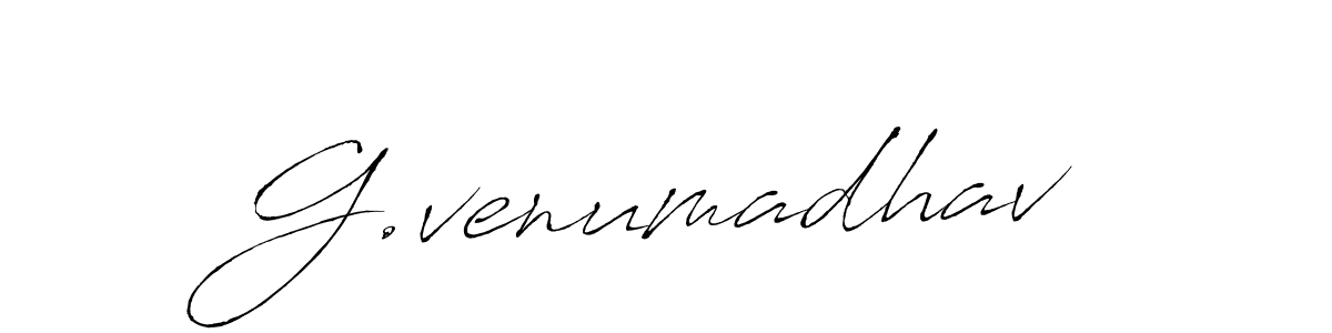 G.venumadhav stylish signature style. Best Handwritten Sign (Antro_Vectra) for my name. Handwritten Signature Collection Ideas for my name G.venumadhav. G.venumadhav signature style 6 images and pictures png