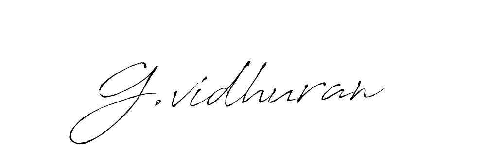 Make a beautiful signature design for name G.vidhuran. With this signature (Antro_Vectra) style, you can create a handwritten signature for free. G.vidhuran signature style 6 images and pictures png