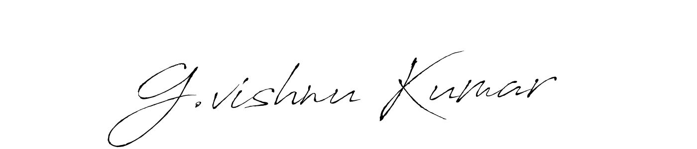 if you are searching for the best signature style for your name G.vishnu Kumar. so please give up your signature search. here we have designed multiple signature styles  using Antro_Vectra. G.vishnu Kumar signature style 6 images and pictures png