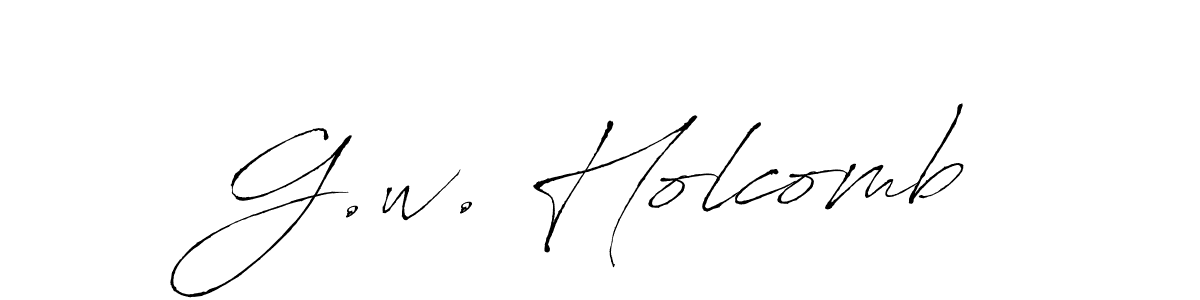 if you are searching for the best signature style for your name G.w. Holcomb. so please give up your signature search. here we have designed multiple signature styles  using Antro_Vectra. G.w. Holcomb signature style 6 images and pictures png