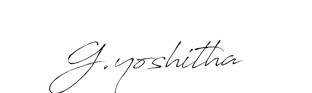 Make a beautiful signature design for name G.yoshitha. With this signature (Antro_Vectra) style, you can create a handwritten signature for free. G.yoshitha signature style 6 images and pictures png