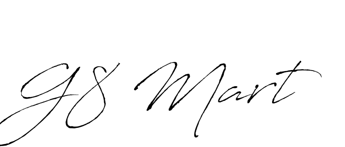 Create a beautiful signature design for name G8 Mart. With this signature (Antro_Vectra) fonts, you can make a handwritten signature for free. G8 Mart signature style 6 images and pictures png