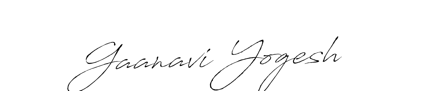 Make a beautiful signature design for name Gaanavi Yogesh. With this signature (Antro_Vectra) style, you can create a handwritten signature for free. Gaanavi Yogesh signature style 6 images and pictures png