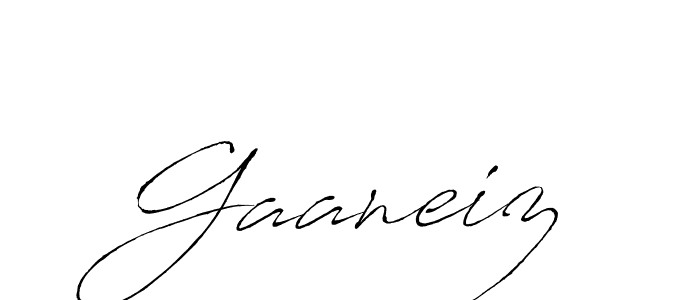 Create a beautiful signature design for name Gaaneiz. With this signature (Antro_Vectra) fonts, you can make a handwritten signature for free. Gaaneiz signature style 6 images and pictures png