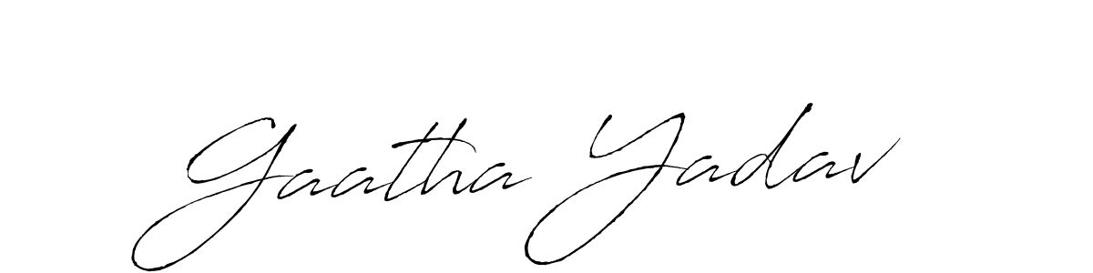 Create a beautiful signature design for name Gaatha Yadav. With this signature (Antro_Vectra) fonts, you can make a handwritten signature for free. Gaatha Yadav signature style 6 images and pictures png