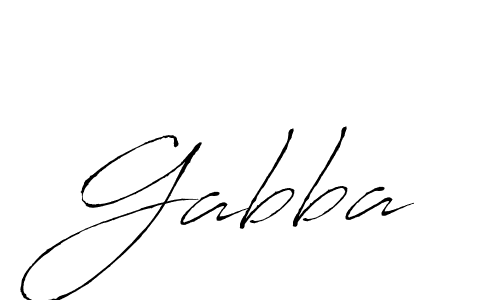 Design your own signature with our free online signature maker. With this signature software, you can create a handwritten (Antro_Vectra) signature for name Gabba. Gabba signature style 6 images and pictures png