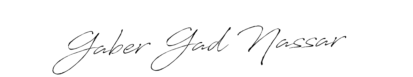 Also we have Gaber Gad Nassar name is the best signature style. Create professional handwritten signature collection using Antro_Vectra autograph style. Gaber Gad Nassar signature style 6 images and pictures png