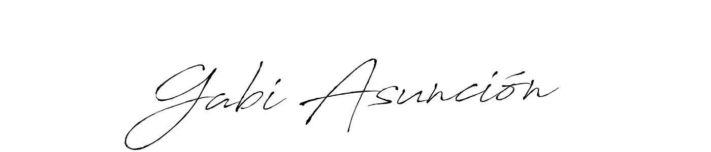 Design your own signature with our free online signature maker. With this signature software, you can create a handwritten (Antro_Vectra) signature for name Gabi Asunción. Gabi Asunción signature style 6 images and pictures png
