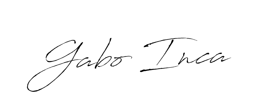 Use a signature maker to create a handwritten signature online. With this signature software, you can design (Antro_Vectra) your own signature for name Gabo Inca. Gabo Inca signature style 6 images and pictures png