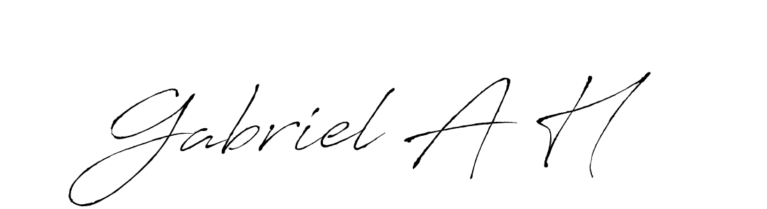 Use a signature maker to create a handwritten signature online. With this signature software, you can design (Antro_Vectra) your own signature for name Gabriel A H. Gabriel A H signature style 6 images and pictures png