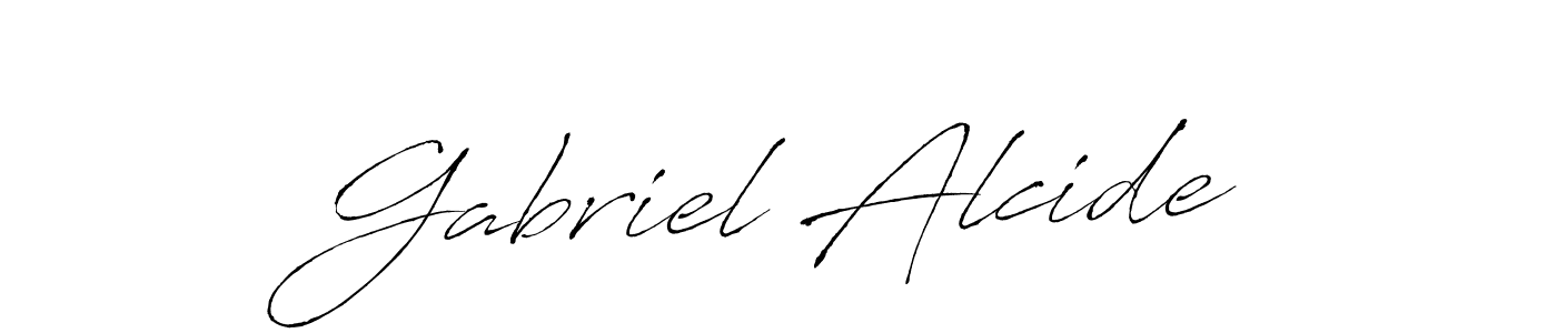 Make a beautiful signature design for name Gabriel Alcide. With this signature (Antro_Vectra) style, you can create a handwritten signature for free. Gabriel Alcide signature style 6 images and pictures png