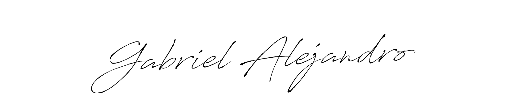 Antro_Vectra is a professional signature style that is perfect for those who want to add a touch of class to their signature. It is also a great choice for those who want to make their signature more unique. Get Gabriel Alejandro name to fancy signature for free. Gabriel Alejandro signature style 6 images and pictures png