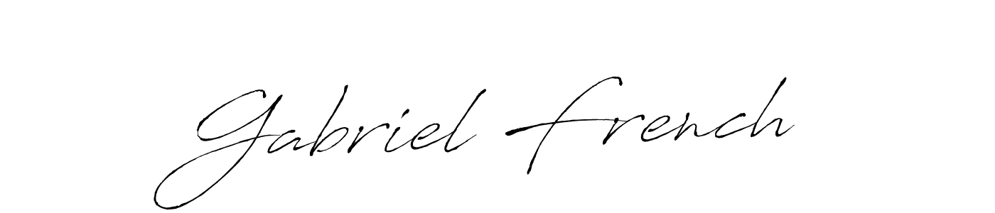 This is the best signature style for the Gabriel French name. Also you like these signature font (Antro_Vectra). Mix name signature. Gabriel French signature style 6 images and pictures png