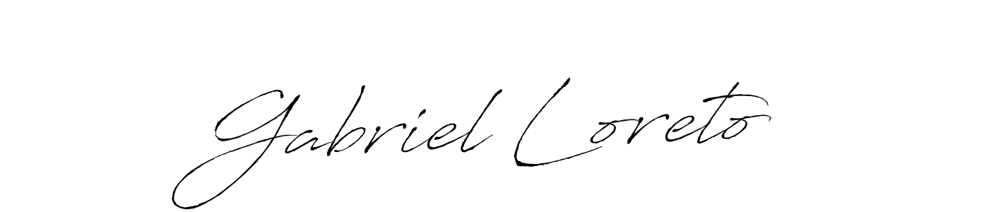 How to make Gabriel Loreto name signature. Use Antro_Vectra style for creating short signs online. This is the latest handwritten sign. Gabriel Loreto signature style 6 images and pictures png