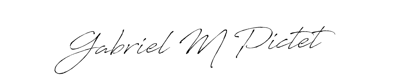 Make a beautiful signature design for name Gabriel M Pictet. With this signature (Antro_Vectra) style, you can create a handwritten signature for free. Gabriel M Pictet signature style 6 images and pictures png