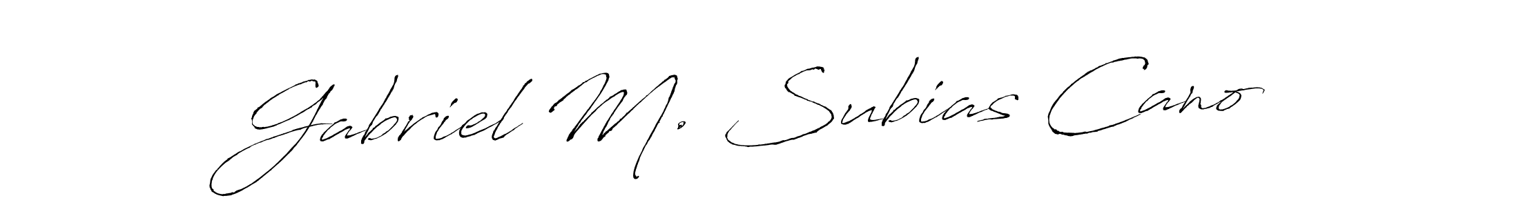 Also You can easily find your signature by using the search form. We will create Gabriel M. Subias Cano name handwritten signature images for you free of cost using Antro_Vectra sign style. Gabriel M. Subias Cano signature style 6 images and pictures png