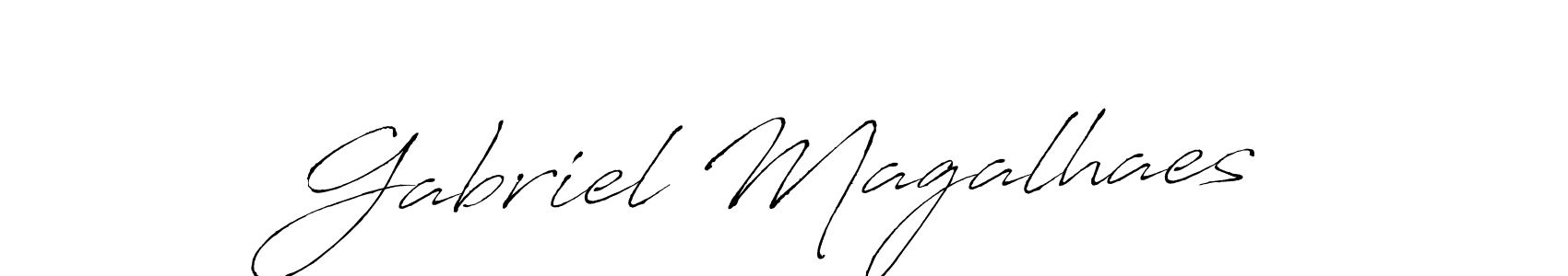 Design your own signature with our free online signature maker. With this signature software, you can create a handwritten (Antro_Vectra) signature for name Gabriel Magalhaes. Gabriel Magalhaes signature style 6 images and pictures png