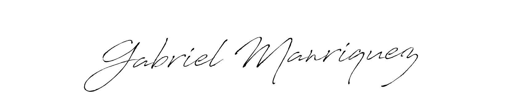 Make a beautiful signature design for name Gabriel Manriquez. With this signature (Antro_Vectra) style, you can create a handwritten signature for free. Gabriel Manriquez signature style 6 images and pictures png