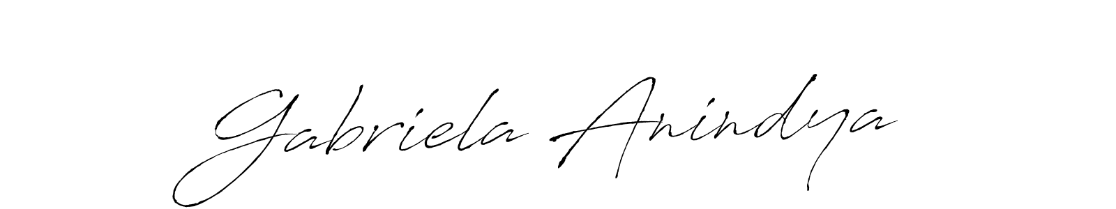 Design your own signature with our free online signature maker. With this signature software, you can create a handwritten (Antro_Vectra) signature for name Gabriela Anindya. Gabriela Anindya signature style 6 images and pictures png