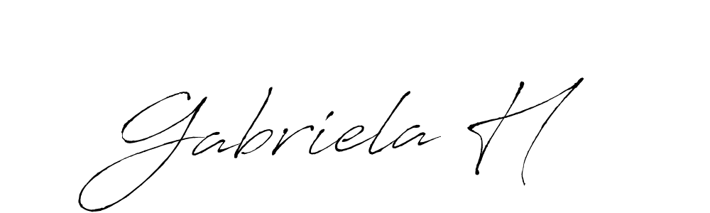 Also we have Gabriela H name is the best signature style. Create professional handwritten signature collection using Antro_Vectra autograph style. Gabriela H signature style 6 images and pictures png