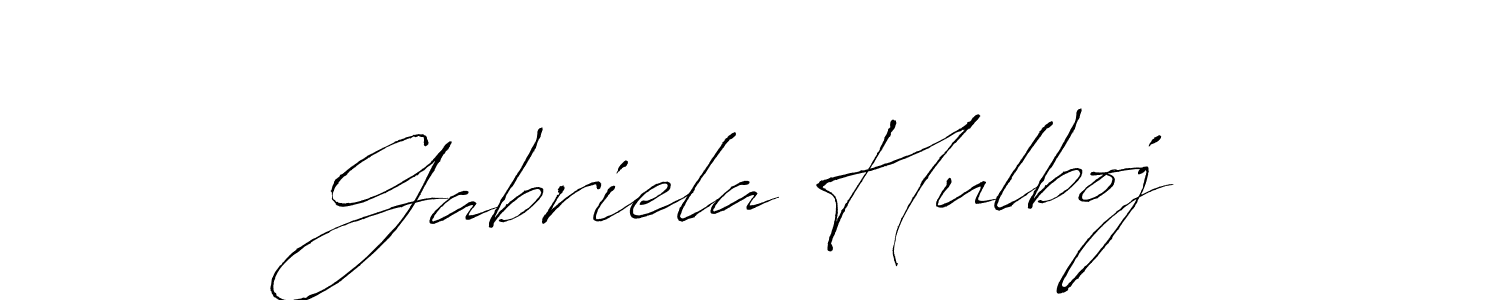 Gabriela Hulboj stylish signature style. Best Handwritten Sign (Antro_Vectra) for my name. Handwritten Signature Collection Ideas for my name Gabriela Hulboj. Gabriela Hulboj signature style 6 images and pictures png