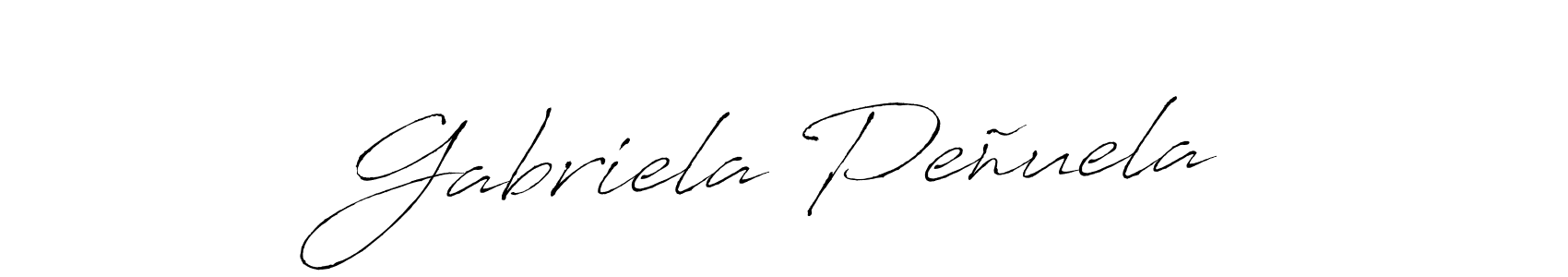 Make a beautiful signature design for name Gabriela Peñuela. With this signature (Antro_Vectra) style, you can create a handwritten signature for free. Gabriela Peñuela signature style 6 images and pictures png