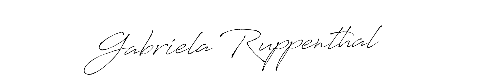 Create a beautiful signature design for name Gabriela Ruppenthal. With this signature (Antro_Vectra) fonts, you can make a handwritten signature for free. Gabriela Ruppenthal signature style 6 images and pictures png