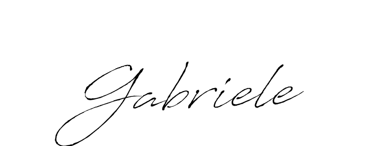 Make a beautiful signature design for name Gabriele. With this signature (Antro_Vectra) style, you can create a handwritten signature for free. Gabriele signature style 6 images and pictures png