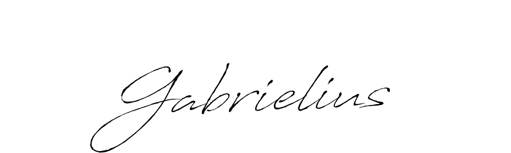 Make a beautiful signature design for name Gabrielius. With this signature (Antro_Vectra) style, you can create a handwritten signature for free. Gabrielius signature style 6 images and pictures png