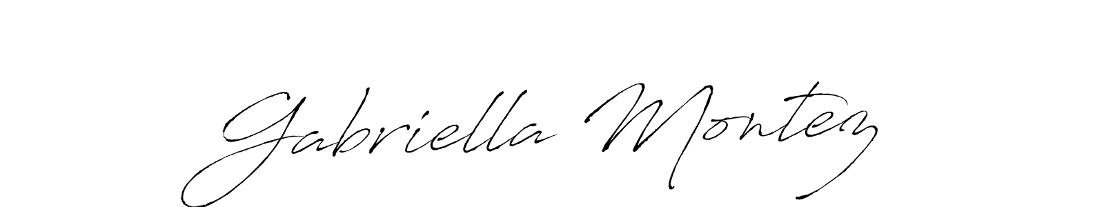 How to make Gabriella Montez name signature. Use Antro_Vectra style for creating short signs online. This is the latest handwritten sign. Gabriella Montez signature style 6 images and pictures png