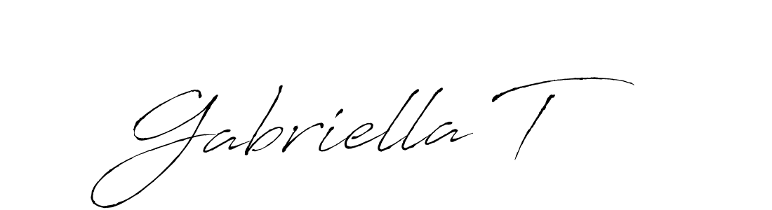 How to make Gabriella T signature? Antro_Vectra is a professional autograph style. Create handwritten signature for Gabriella T name. Gabriella T signature style 6 images and pictures png