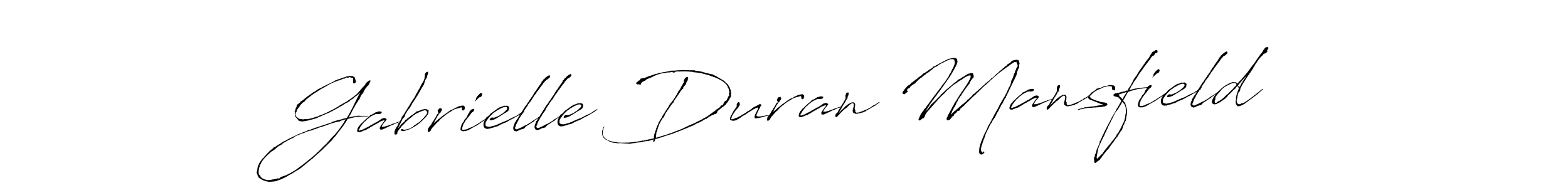 How to make Gabrielle Duran Mansfield signature? Antro_Vectra is a professional autograph style. Create handwritten signature for Gabrielle Duran Mansfield name. Gabrielle Duran Mansfield signature style 6 images and pictures png