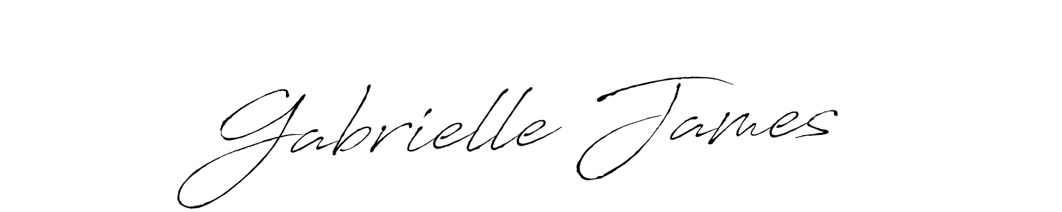 Gabrielle James stylish signature style. Best Handwritten Sign (Antro_Vectra) for my name. Handwritten Signature Collection Ideas for my name Gabrielle James. Gabrielle James signature style 6 images and pictures png