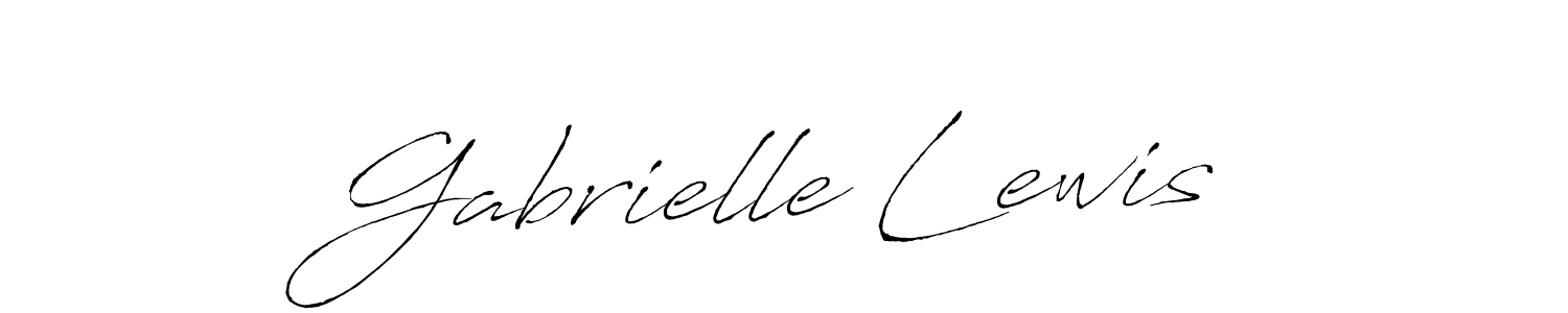 Create a beautiful signature design for name Gabrielle Lewis. With this signature (Antro_Vectra) fonts, you can make a handwritten signature for free. Gabrielle Lewis signature style 6 images and pictures png