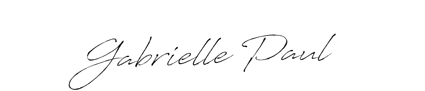 How to make Gabrielle Paul name signature. Use Antro_Vectra style for creating short signs online. This is the latest handwritten sign. Gabrielle Paul signature style 6 images and pictures png