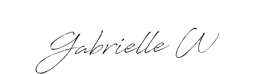 How to make Gabrielle W signature? Antro_Vectra is a professional autograph style. Create handwritten signature for Gabrielle W name. Gabrielle W signature style 6 images and pictures png