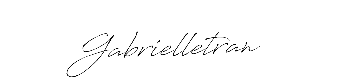 Make a beautiful signature design for name Gabrielletran. With this signature (Antro_Vectra) style, you can create a handwritten signature for free. Gabrielletran signature style 6 images and pictures png