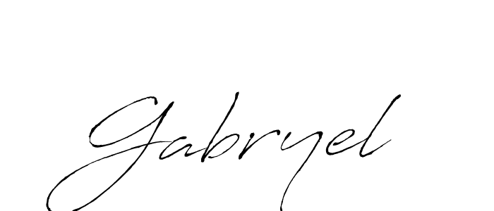 Use a signature maker to create a handwritten signature online. With this signature software, you can design (Antro_Vectra) your own signature for name Gabryel. Gabryel signature style 6 images and pictures png