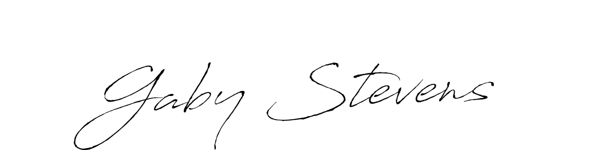 Make a beautiful signature design for name Gaby Stevens. With this signature (Antro_Vectra) style, you can create a handwritten signature for free. Gaby Stevens signature style 6 images and pictures png