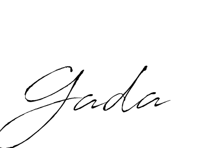 Make a beautiful signature design for name Gada. With this signature (Antro_Vectra) style, you can create a handwritten signature for free. Gada signature style 6 images and pictures png